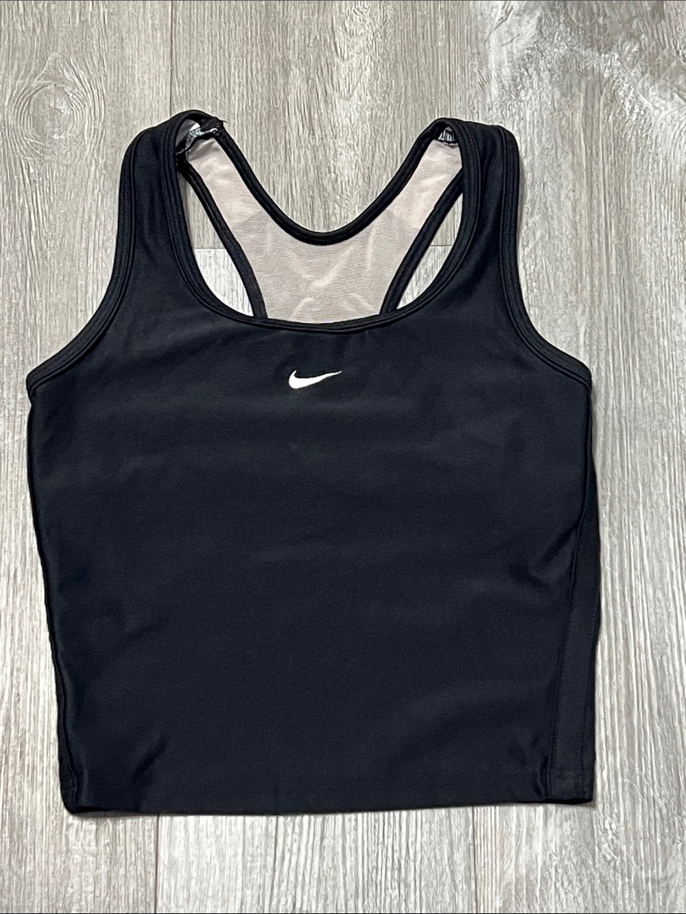 Nike crop workout tank with a built in bra/ size S